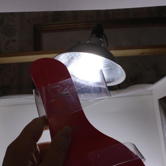 Just Nothing Pink Magnifique PVC Clear 85mm Patent Clear Mules d286 - Picture 5 of 11